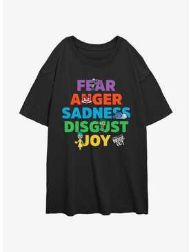 Disney Pixar Inside Out 2 All The Emotions Womens Oversized T-Shirt, , hi-res