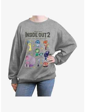 Disney Pixar Inside Out 2 Textbook Of Emotions Womens Oversized Sweatshirt, , hi-res