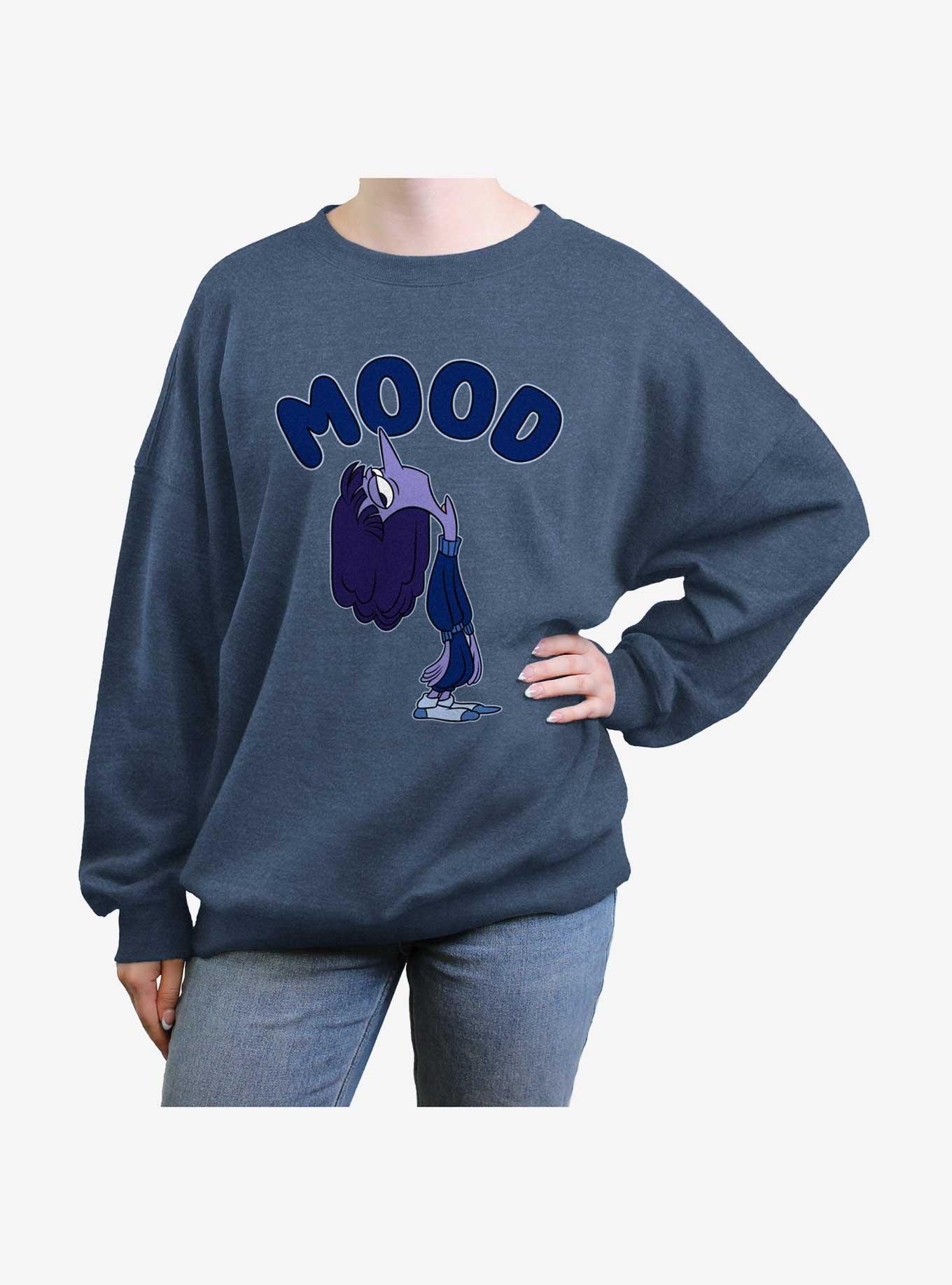 Disney Pixar Inside Out 2 Ennui Mood Womens Oversized Sweatshirt, BLUEHTR, hi-res