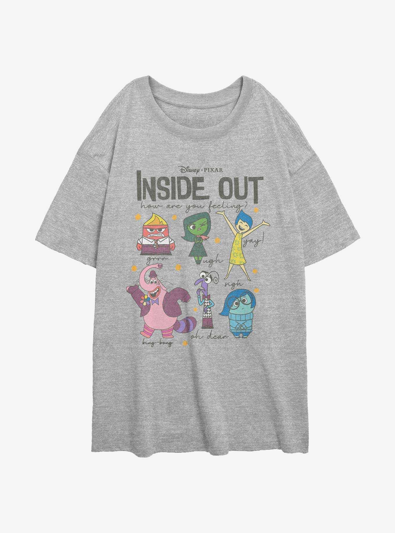 Disney Pixar Inside Out 2 All The Feels Womens Oversized T-Shirt, , hi-res