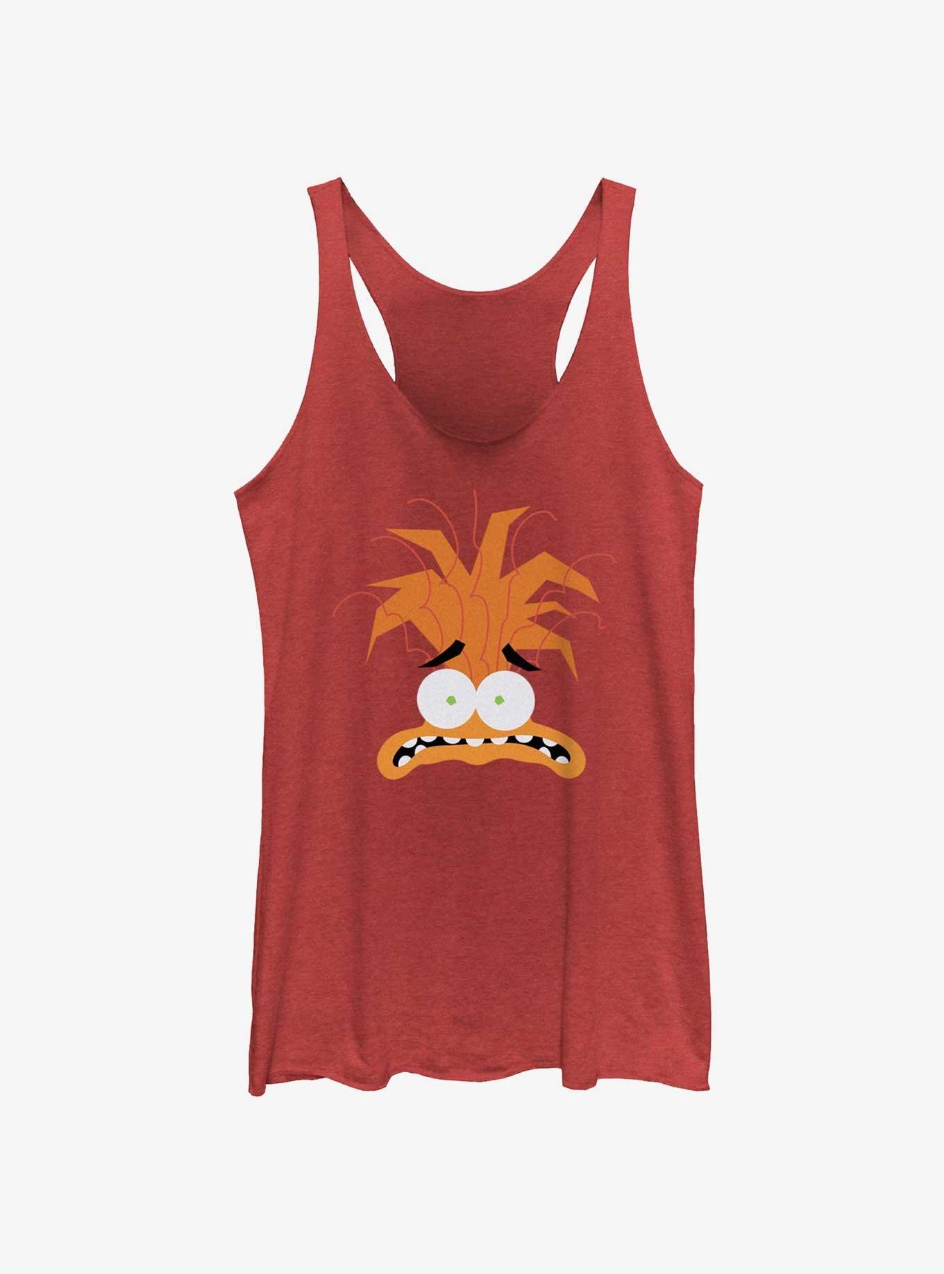 Disney Pixar Inside Out 2 Anxiety Head Womens Tank Top, RED HTR, hi-res