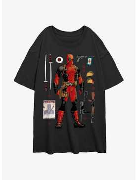 Marvel Deadpool Mercenary Items Womens Oversized T-Shirt, , hi-res