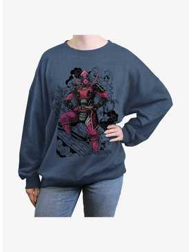 Marvel Deadpool Dragon Ninja Womens Oversized Sweatshirt, , hi-res