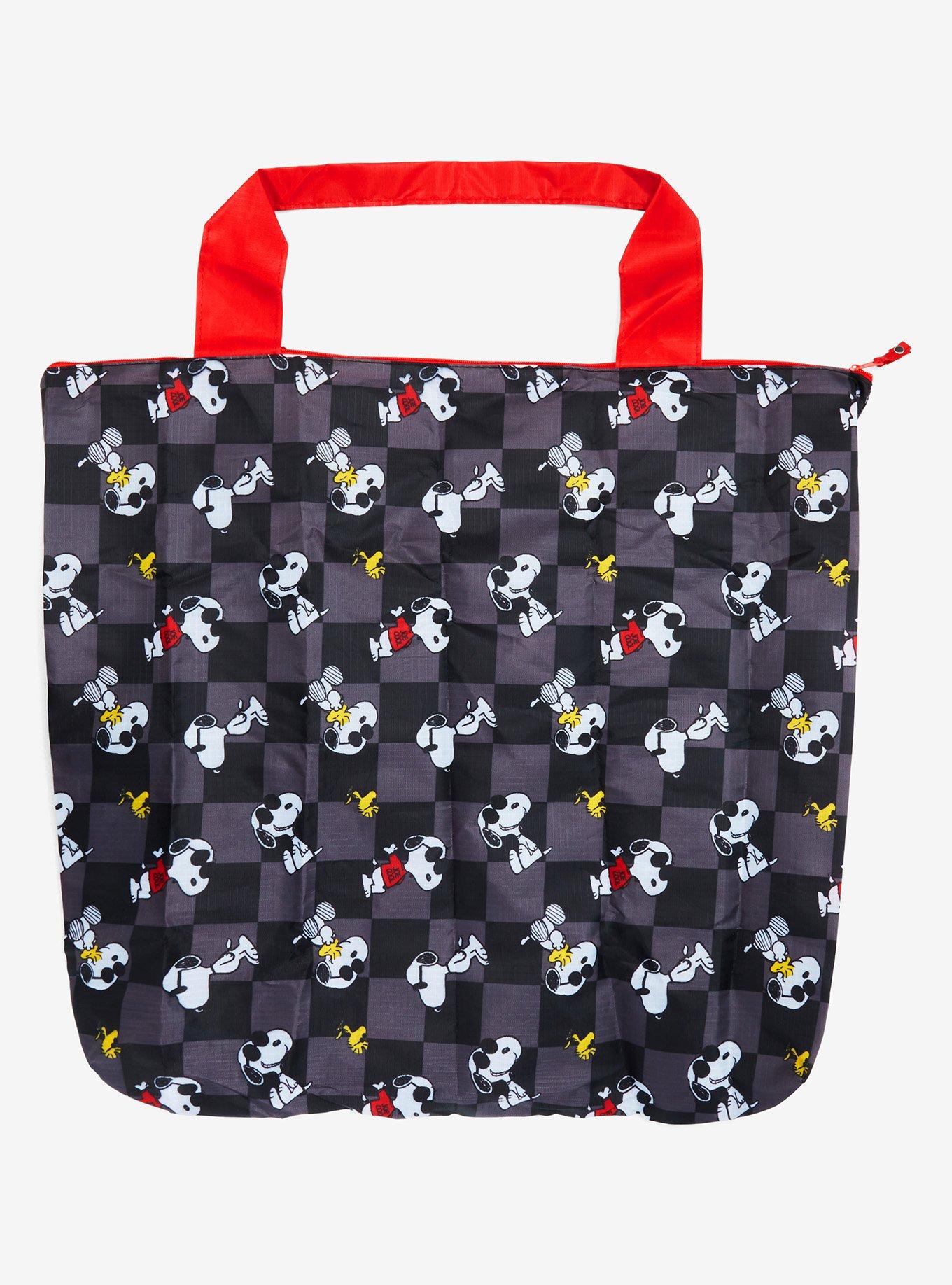 Peanuts Woodstock and Snoopy Joe Cool Allover Print Reusable Tote Bag — BoxLunch Exclusive, , hi-res