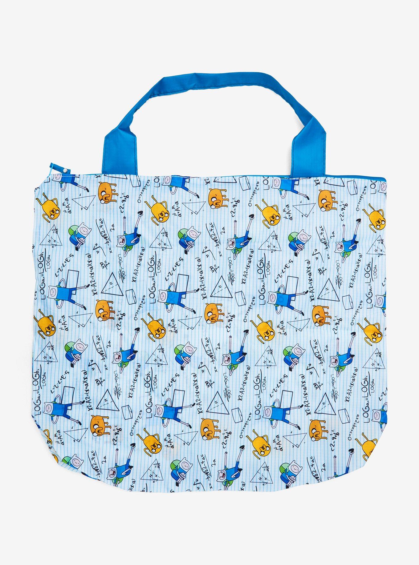 Adventure Time Finn & Jake Allover Print Reusable Tote Bag &mdash; BoxLunch Exclusive, , hi-res