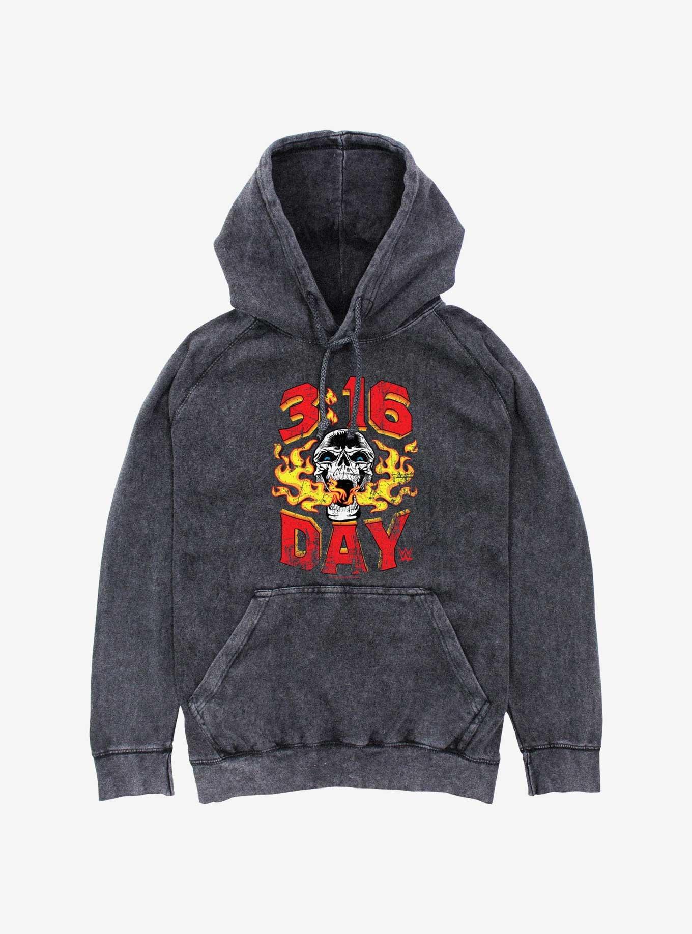 WWE 3:16 Day Stone Cold Steve Austin Mineral Wash Hoodie, , hi-res