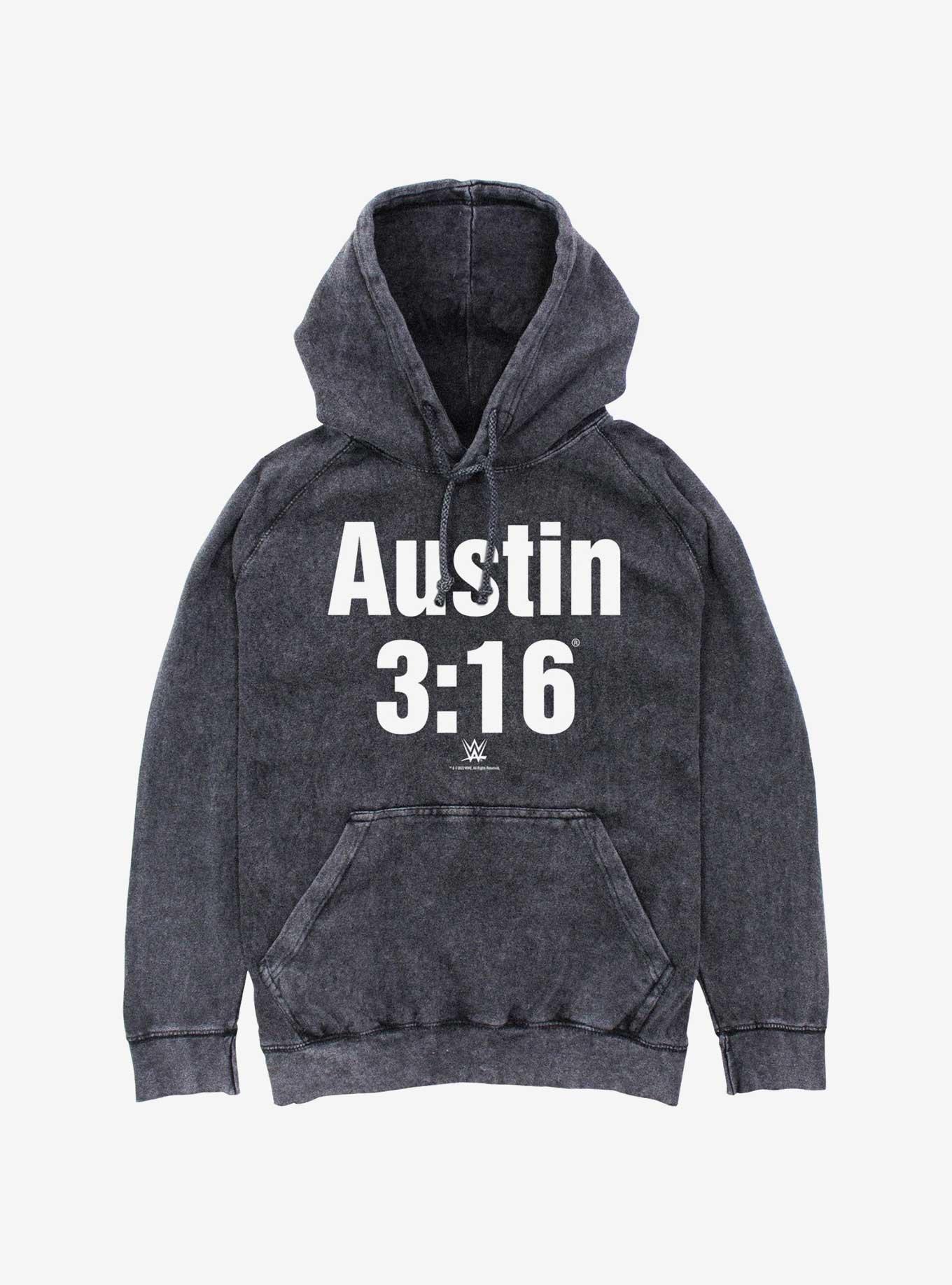 WWE Austin 3:16 Mineral Wash Hoodie, BLACK, hi-res