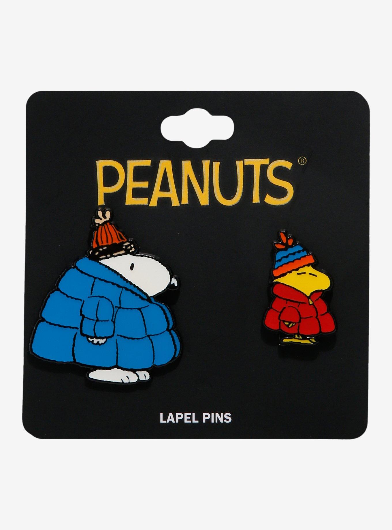 Peanuts Snoopy & Woodstock Puffer Jacket Enamel Pin Set — BoxLunch Exclusive, , hi-res