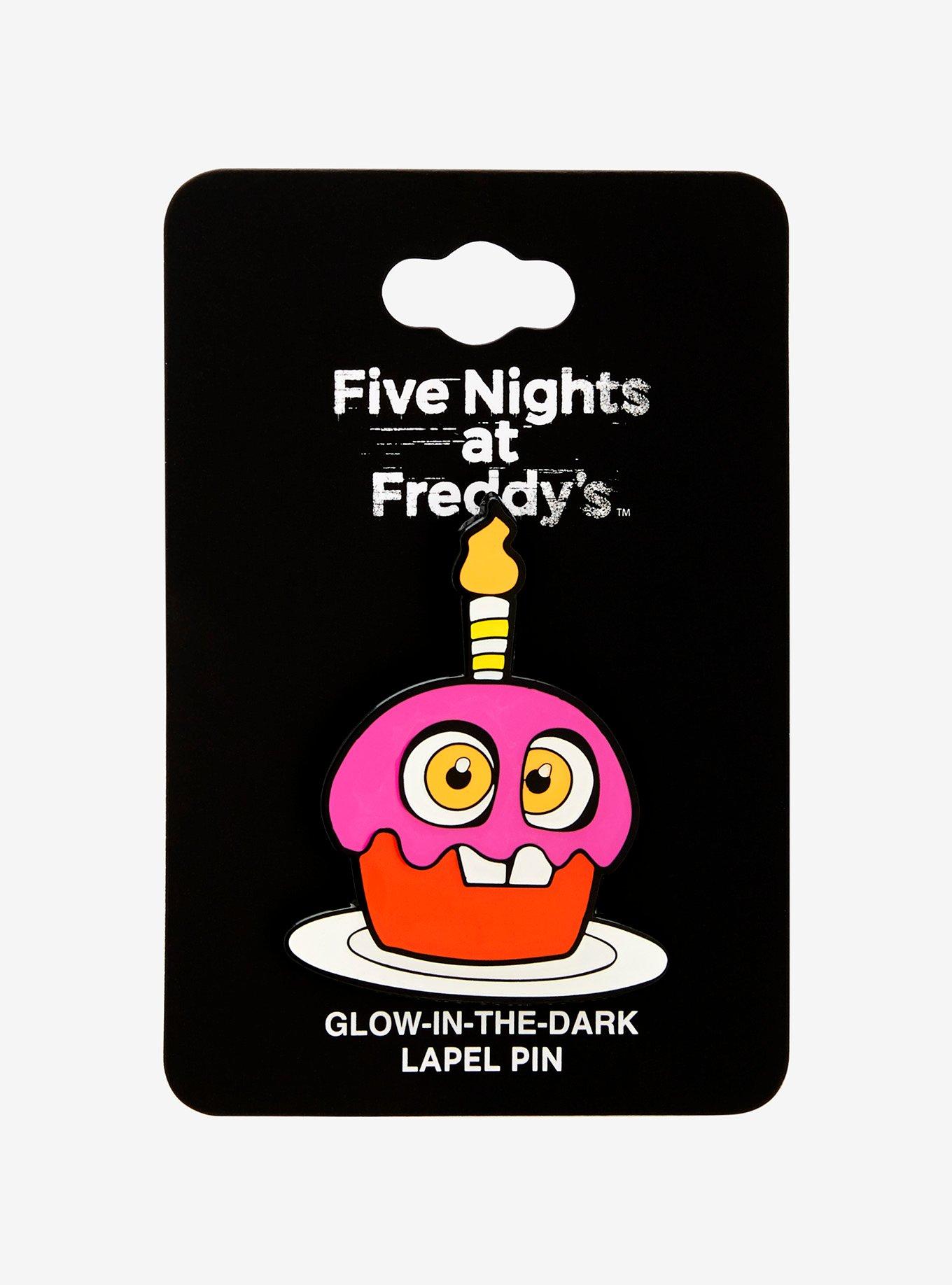 Five Nights at Freddy's Glow-in-the-Dark Cupcake Enamel Pin — BoxLunch Exclusive, , hi-res