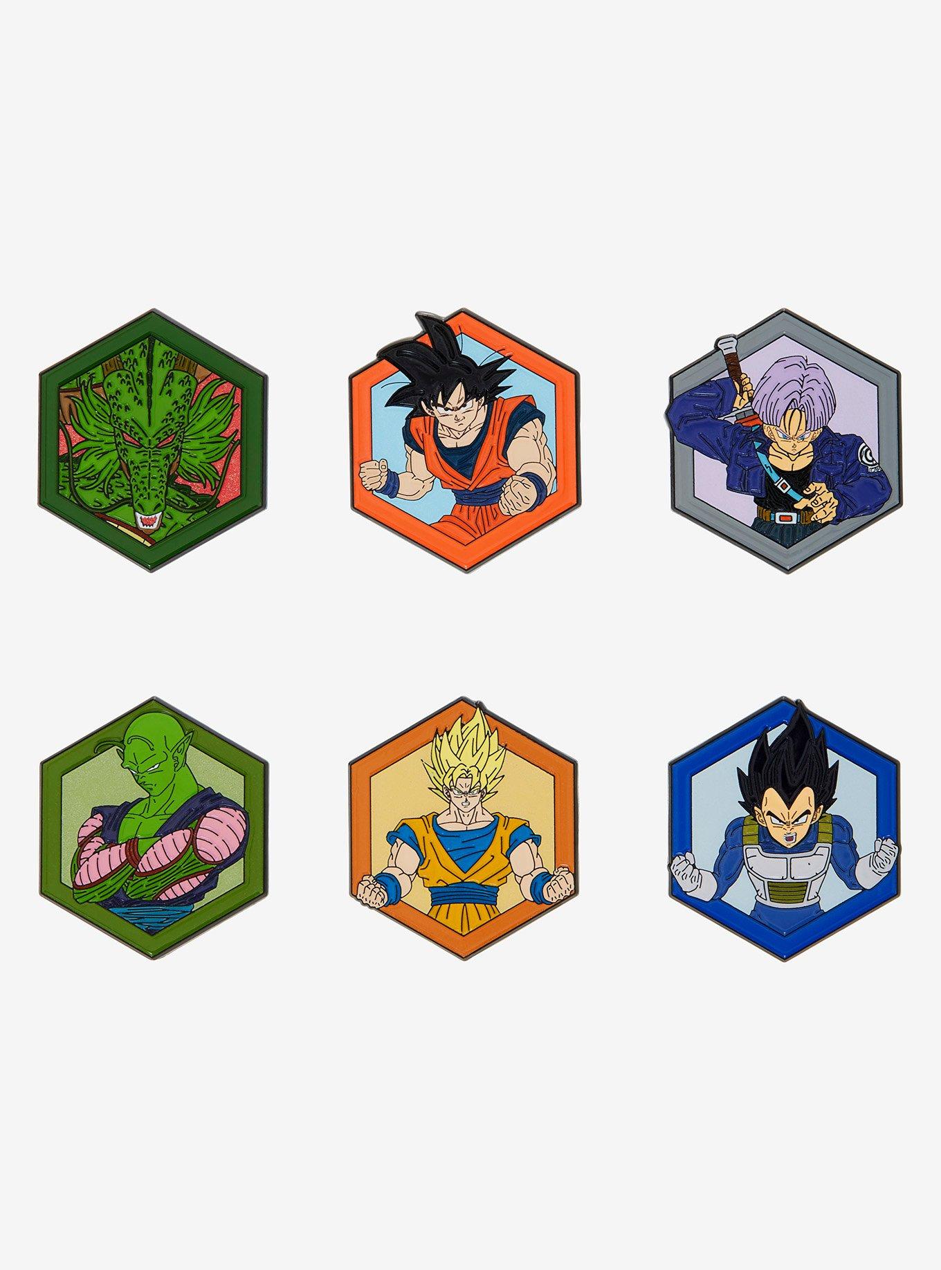 Dragon Ball Z Hexagon Glow-in-the-Dark Blind Box Enamel Pin, , hi-res