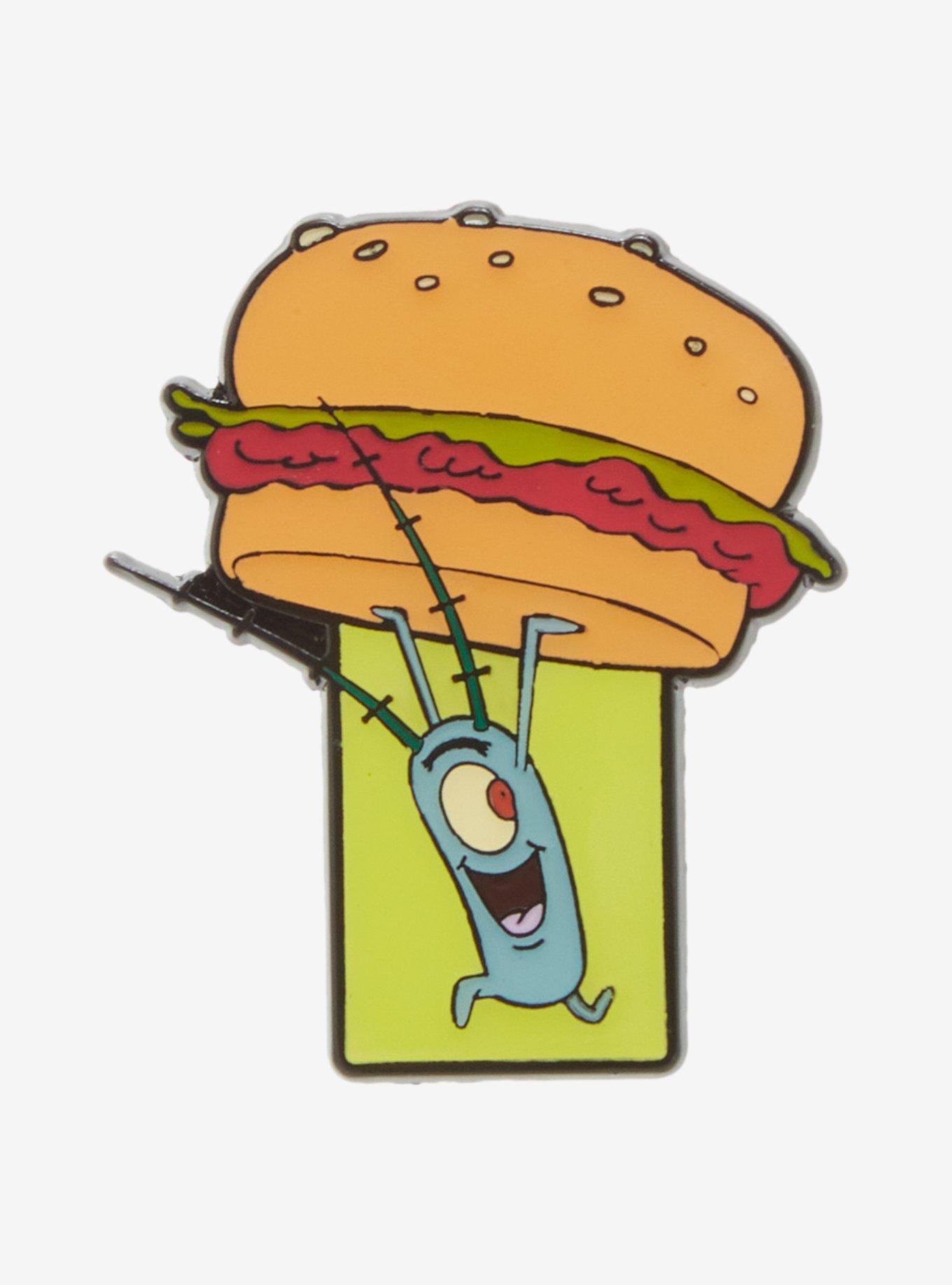 SpongeBob SquarePants Plankton Krabby Patty Enamel Pin - BoxLunch Exclusive, , hi-res