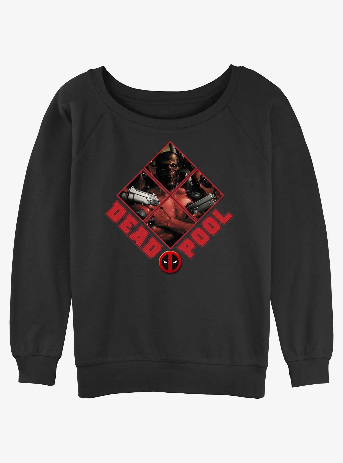 Marvel Deadpool Dead Gang Womens Slouchy Sweatshirt, BLACK, hi-res