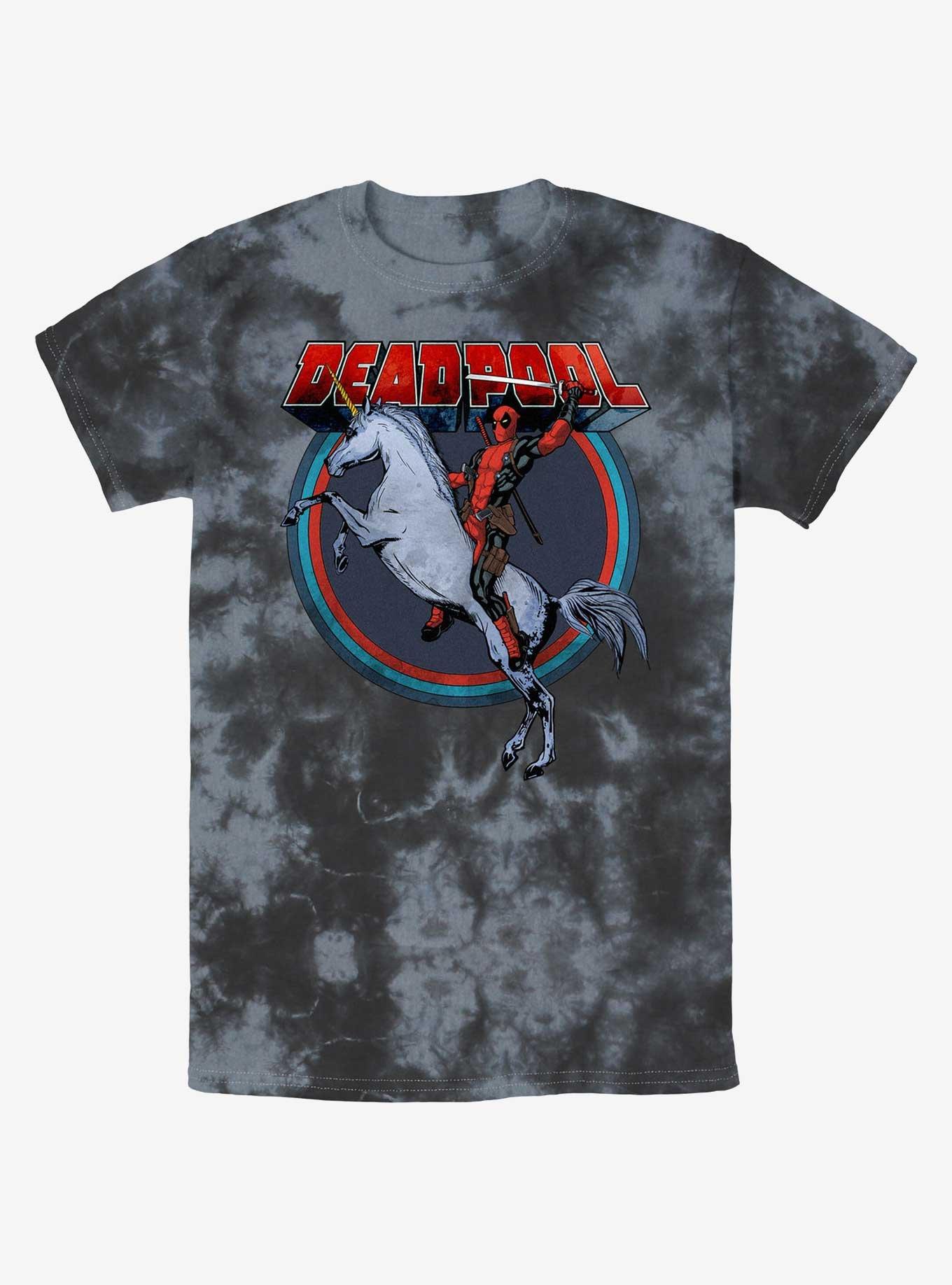 Marvel Deadpool Unicorns Forever Tie-Dye T-Shirt, BLKCHAR, hi-res