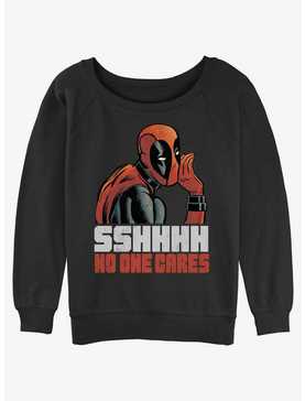 Marvel Deadpool No One Cares Womens Slouchy Sweatshirt, , hi-res