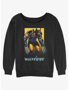 Wolverine Claws Out Poster Womens Slouchy Sweatshirt, , hi-res