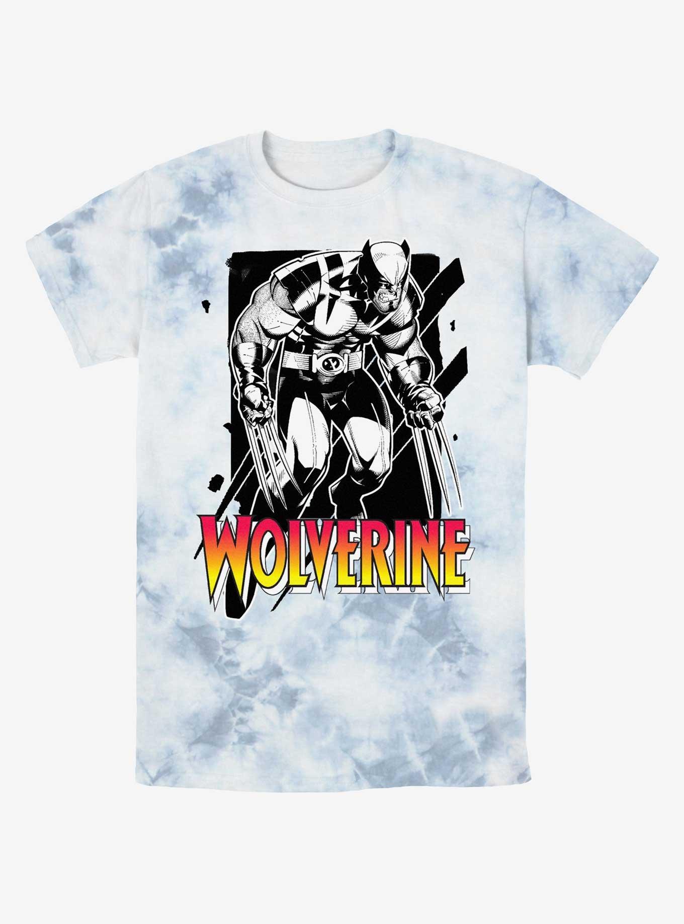 Wolverine Claw Marks Tie-Dye T-Shirt, WHITEBLUE, hi-res