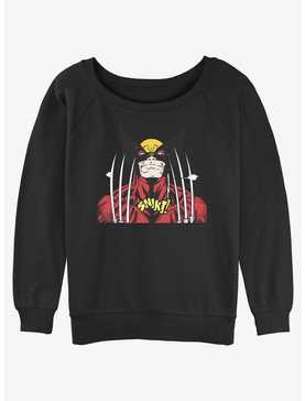 Wolverine Bring The Claws Womens Slouchy Sweatshirt, , hi-res