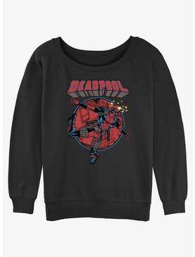 Marvel Deadpool Falling Dummy Womens Slouchy Sweatshirt, , hi-res