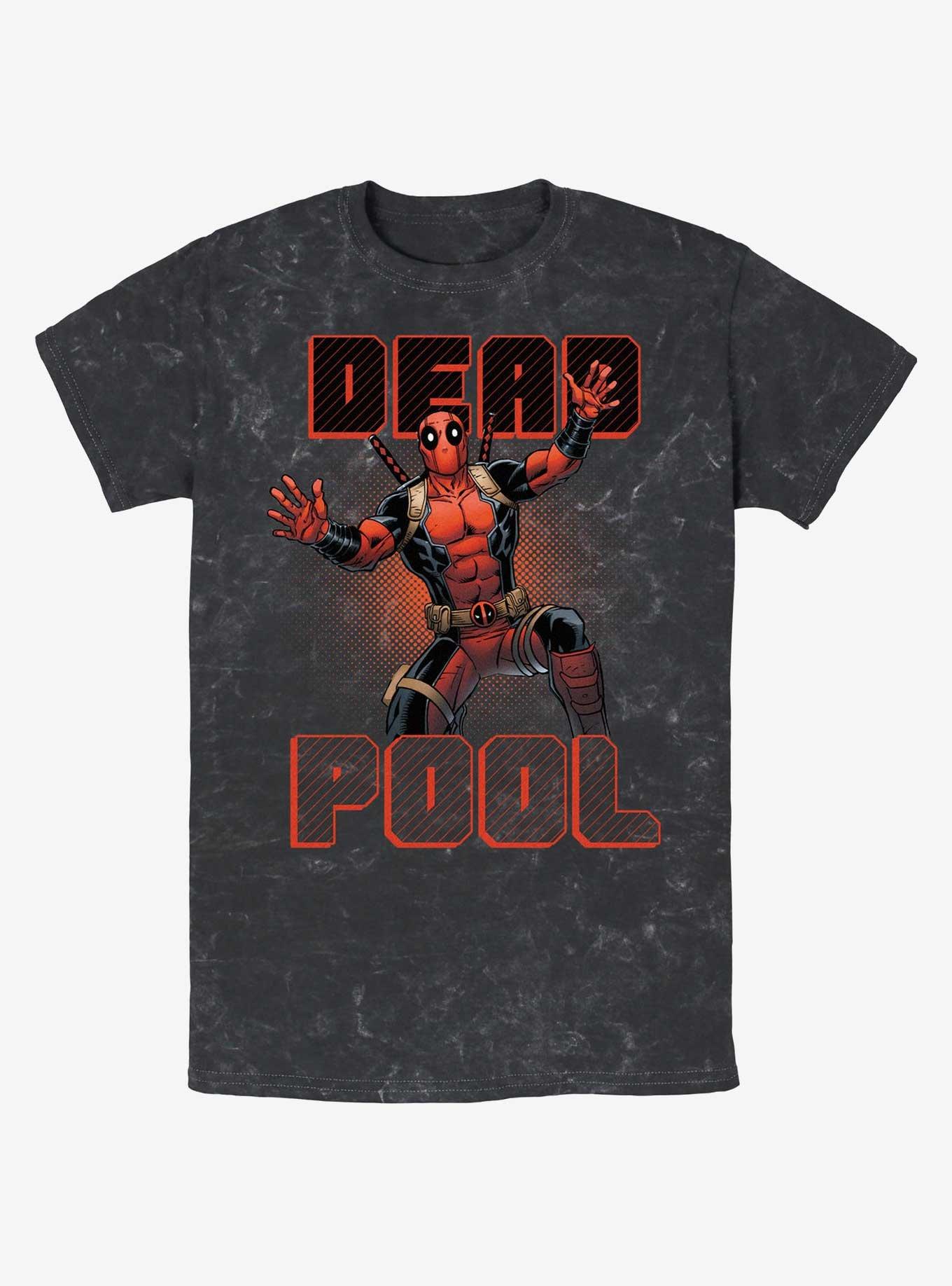 Marvel Deadpool Jazz Hands Merc Mineral Wash T-Shirt, BLACK, hi-res