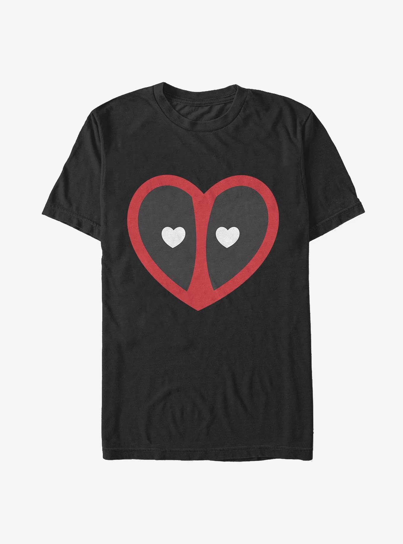 Marvel Deadpool Heart Eyes T-Shirt, BLACK, hi-res