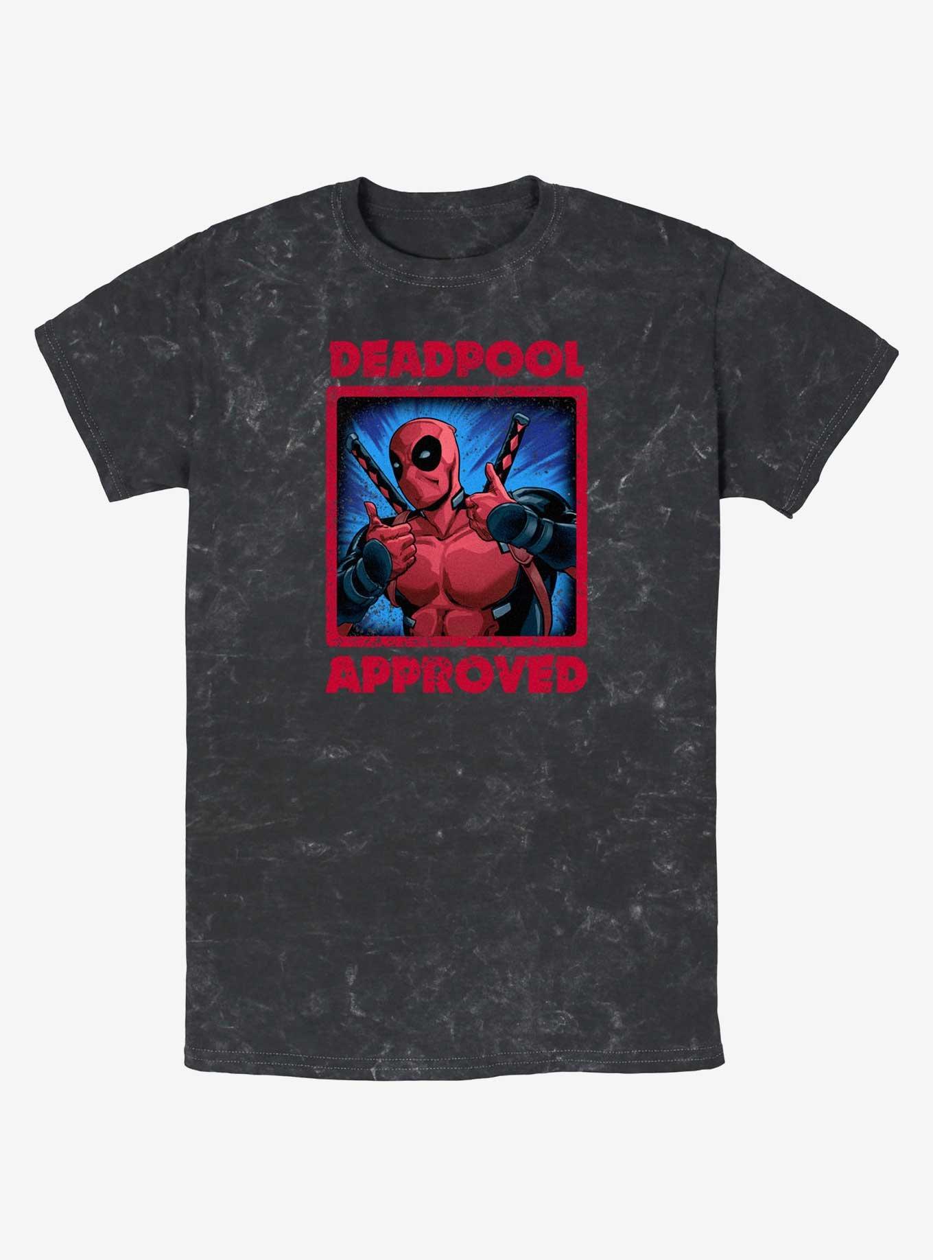 Marvel Deadpool Approved Mineral Wash T-Shirt, BLACK, hi-res