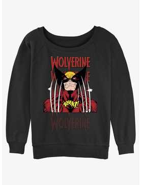 Wolverine Shiny Claws Womens Slouchy Sweatshirt, , hi-res