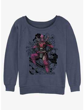 Marvel Deadpool Dragon Ninja Womens Slouchy Sweatshirt, , hi-res