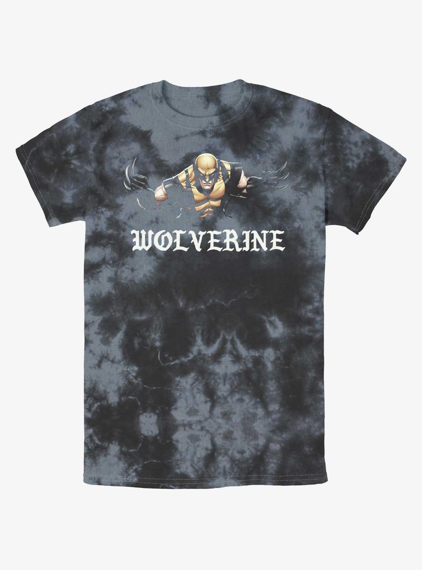 Wolverine Punch With Blades Tie-Dye T-Shirt, BLKCHAR, hi-res