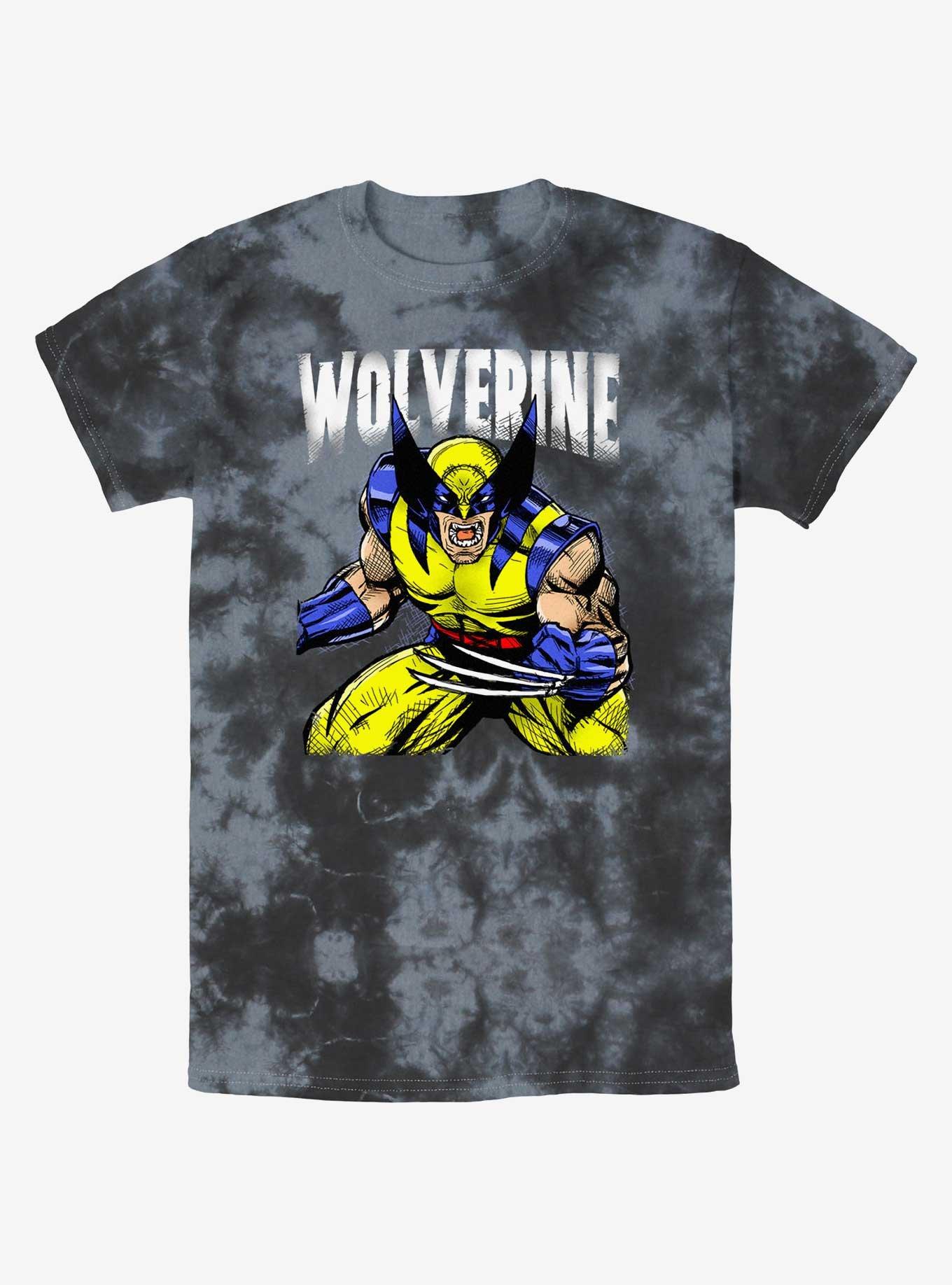Wolverine Rage On Tie-Dye T-Shirt, BLKCHAR, hi-res