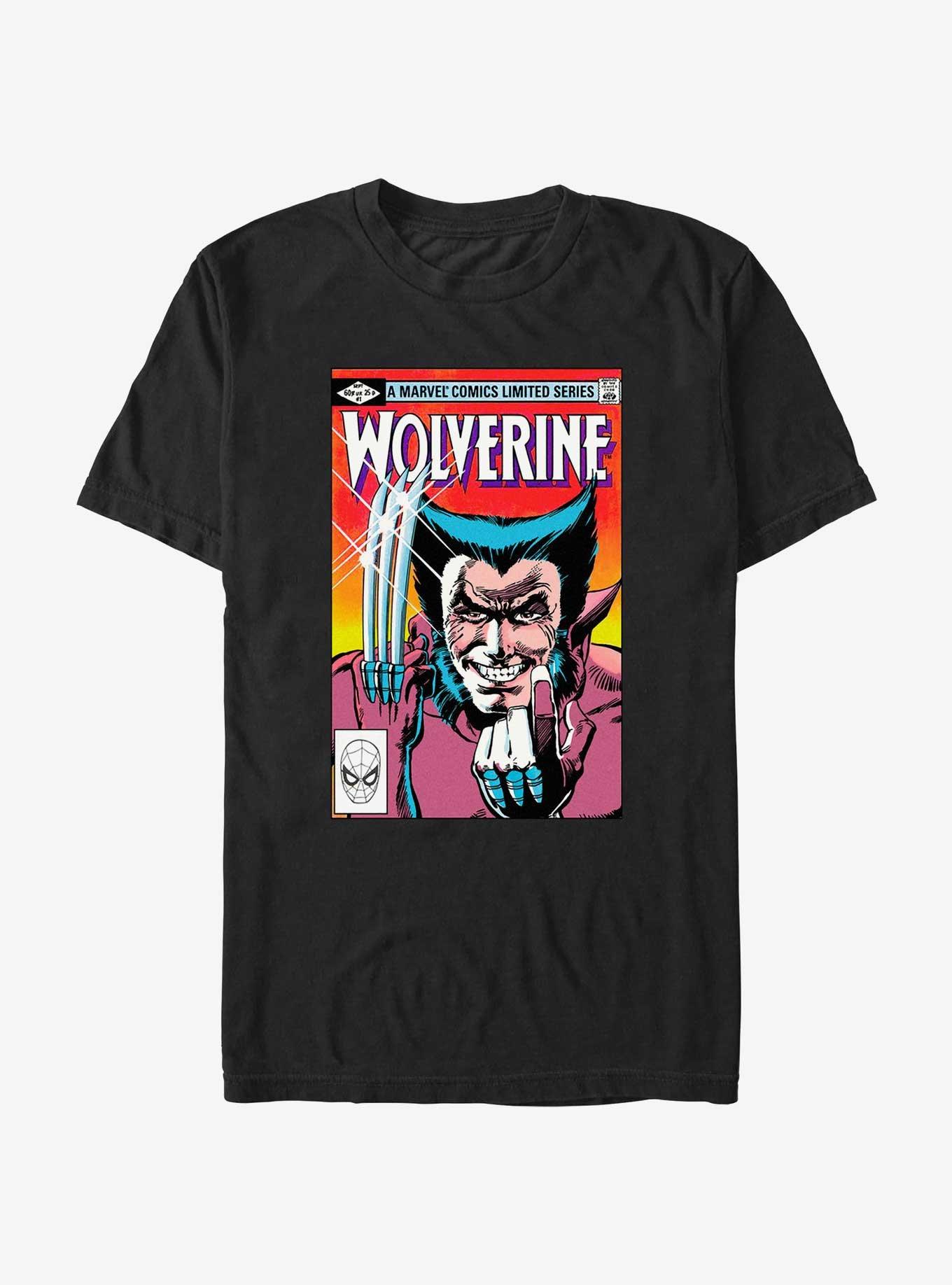 Wolverine Comic Cover T-Shirt, BLACK, hi-res