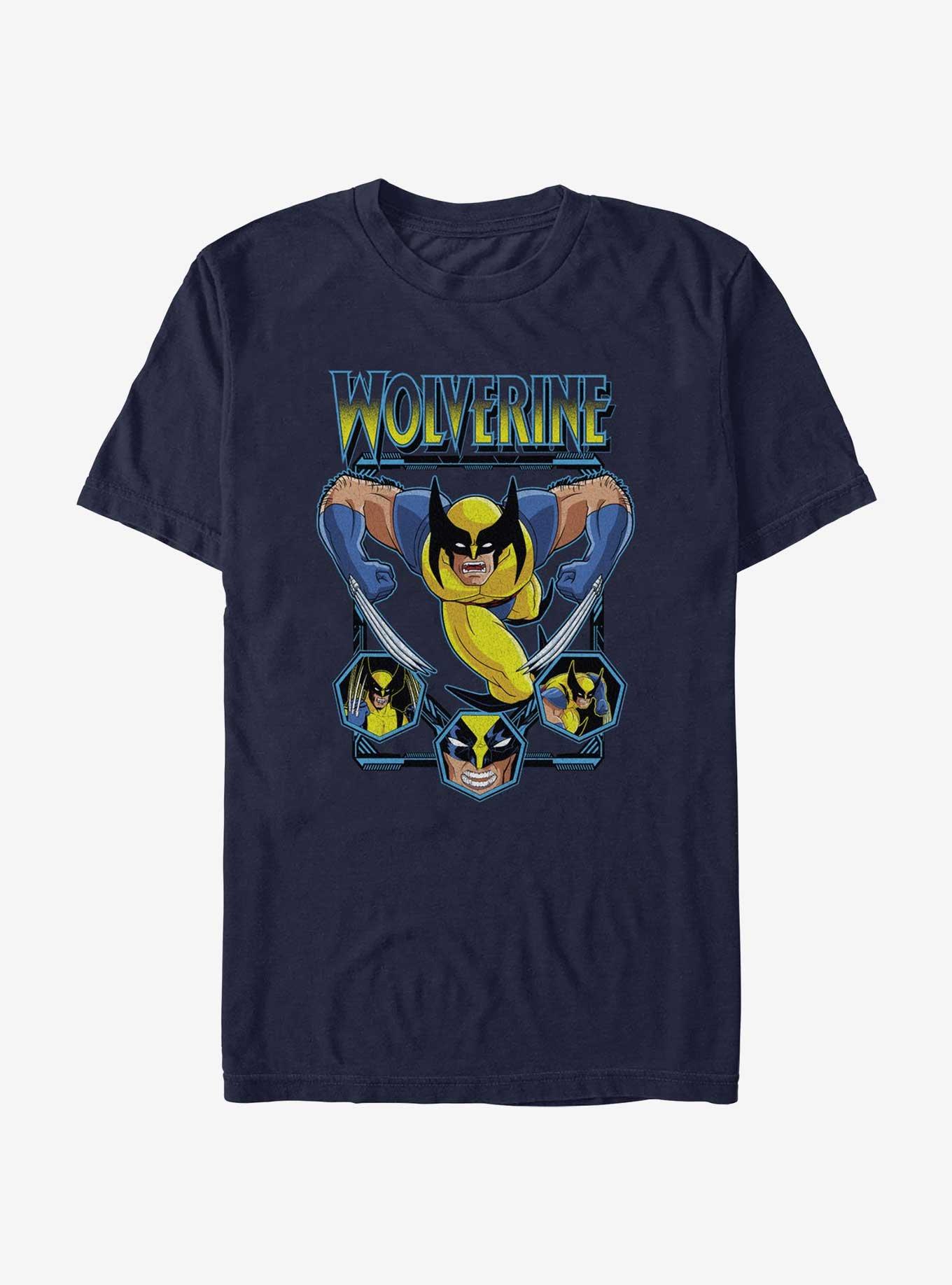 Wolverine Animated Attack T-Shirt, NAVY, hi-res