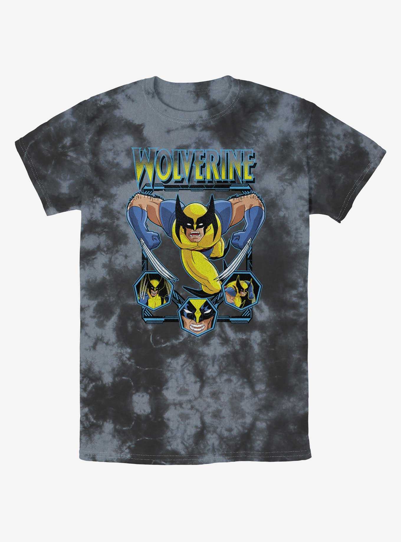 Wolverine Animated Attack Tie-Dye T-Shirt, , hi-res