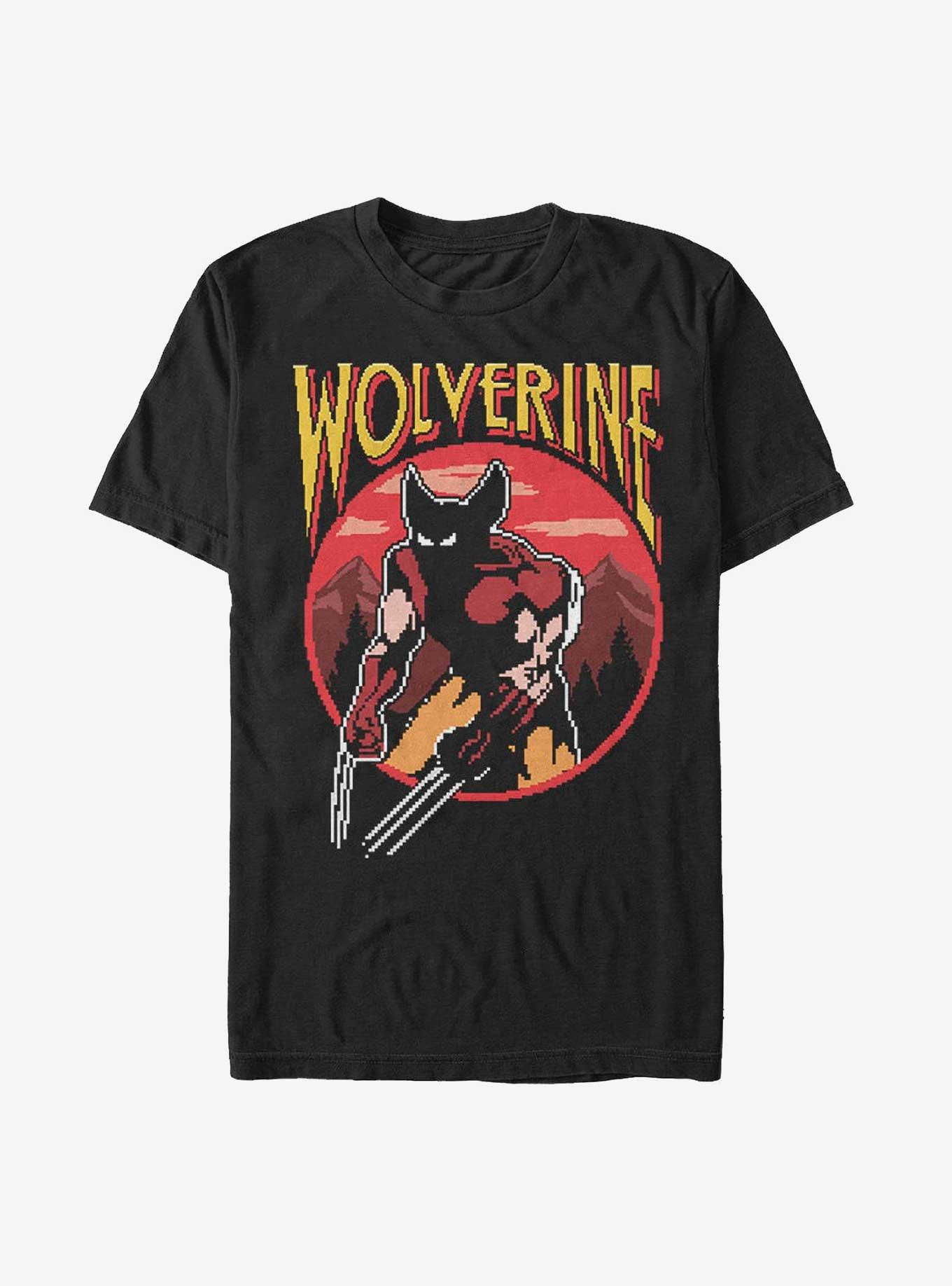 Wolverine Pixel Wolverine T-Shirt, BLACK, hi-res
