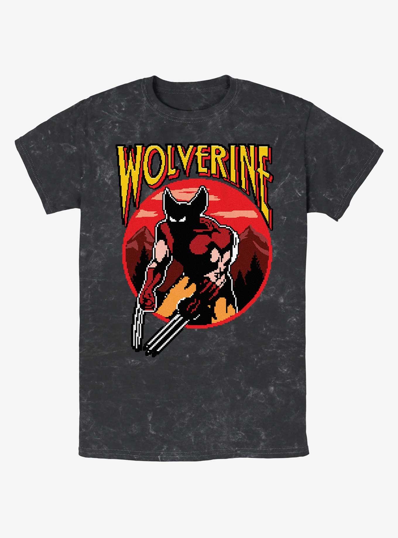 Wolverine Pixel Wolverine Mineral Wash T-Shirt, BLACK, hi-res