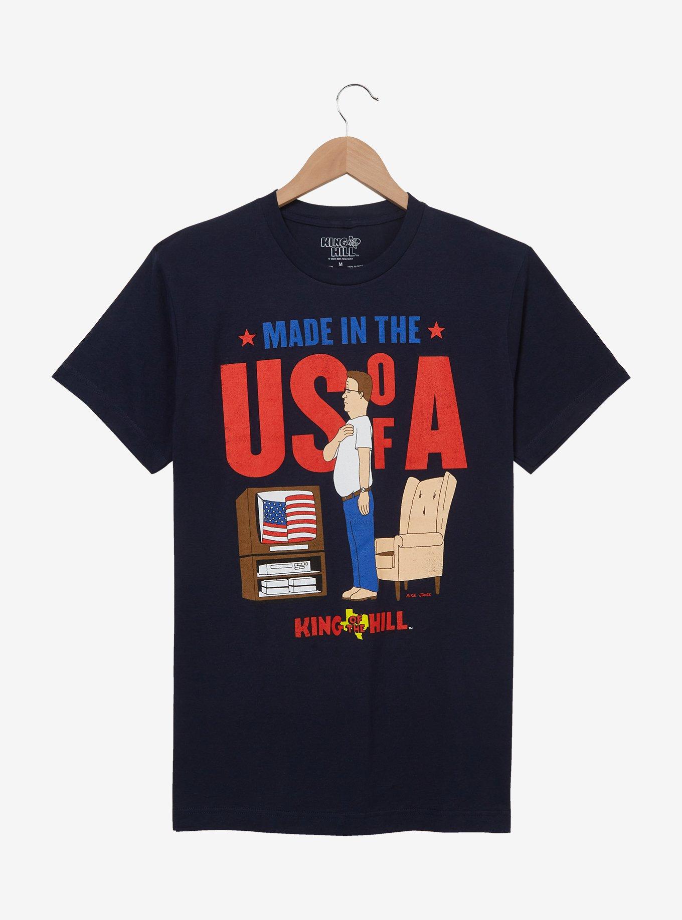 King of the Hill Hank Hill Made in the USA T-Shirt - BoxLunch Exclusive, BLUE, hi-res