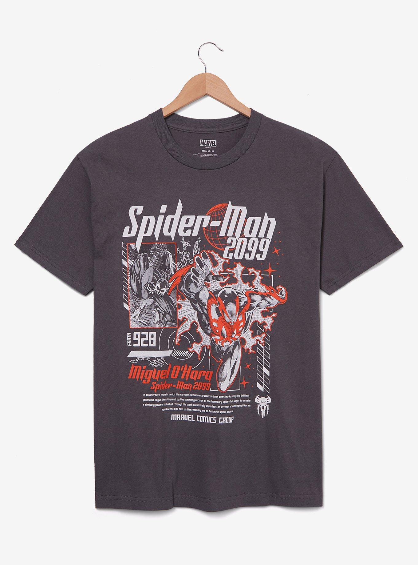 Marvel Spider-Man: Across the Spider-Verse Spider-Man 2099 Multi-Portrait T-Shirt - BoxLunch Exclusive, CHARCOAL, hi-res