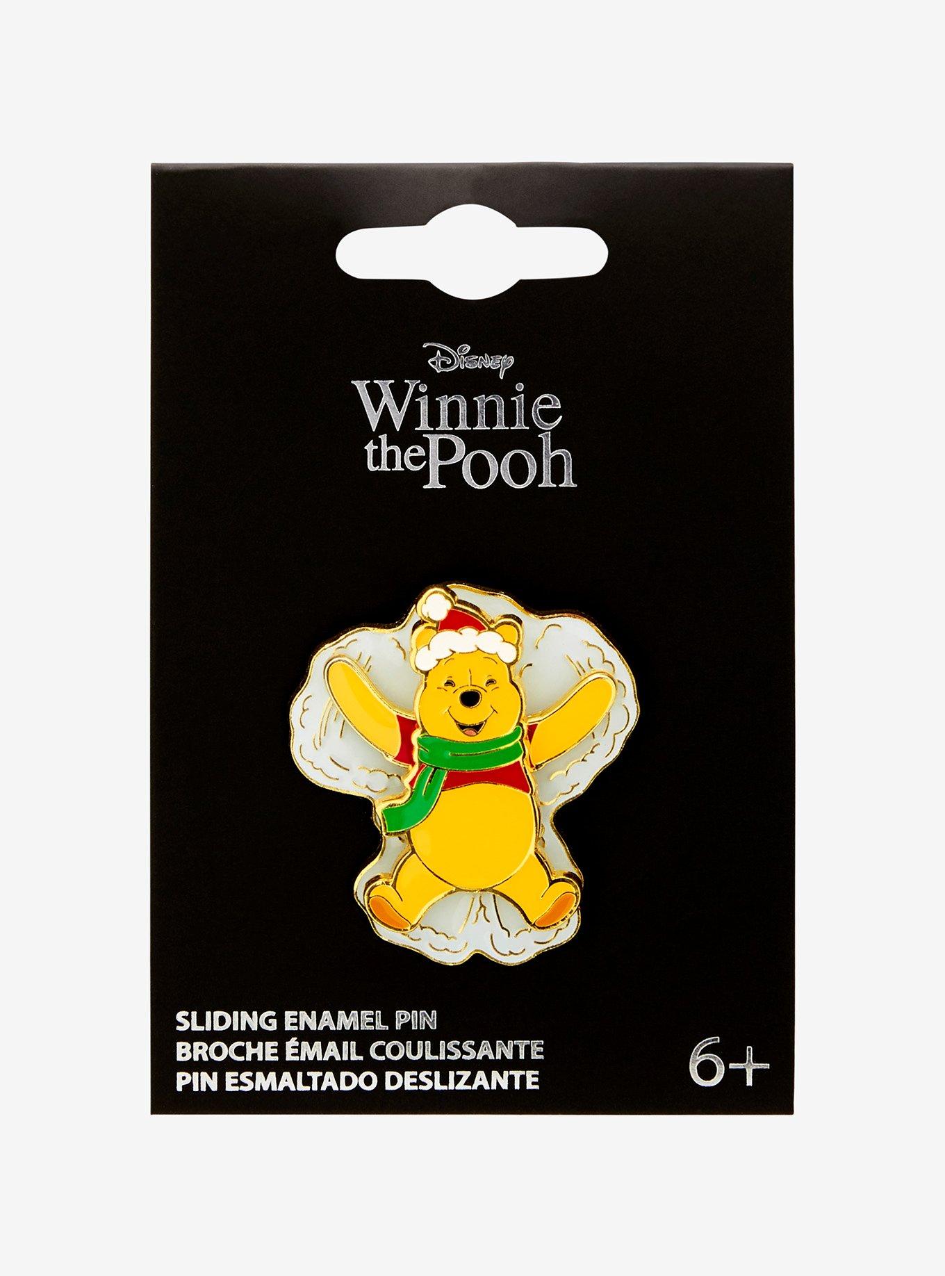 Loungefly Disney Winnie the Pooh Snow Angel Pooh Bear Sliding Enamel Pin - BoxLunch Exclusive, , hi-res