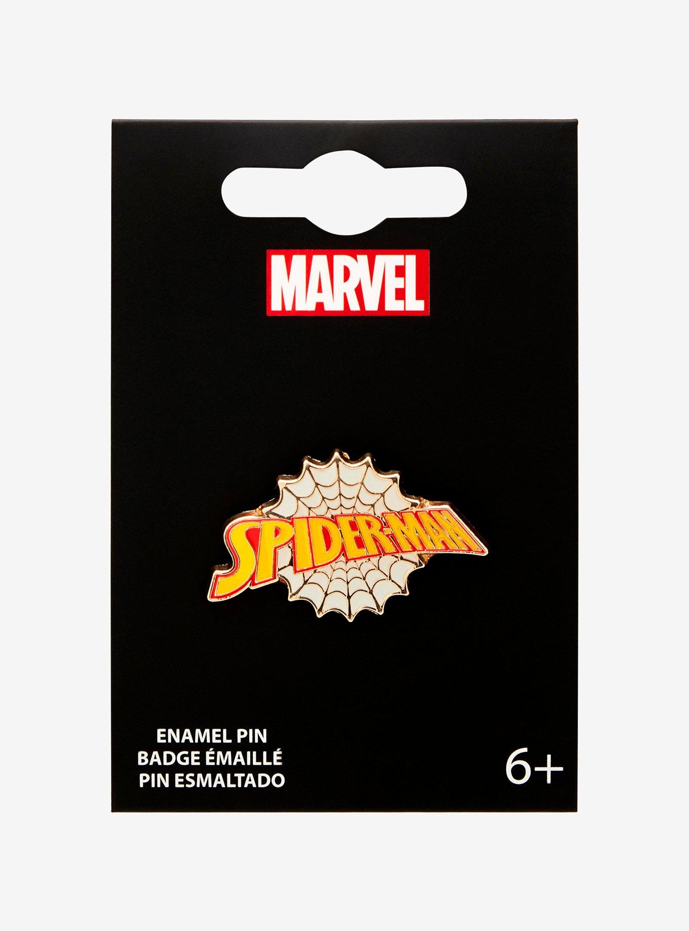 Loungefly Marvel Spider-Man Web Logo Enamel Pin - BoxLunch Exclusive, , hi-res