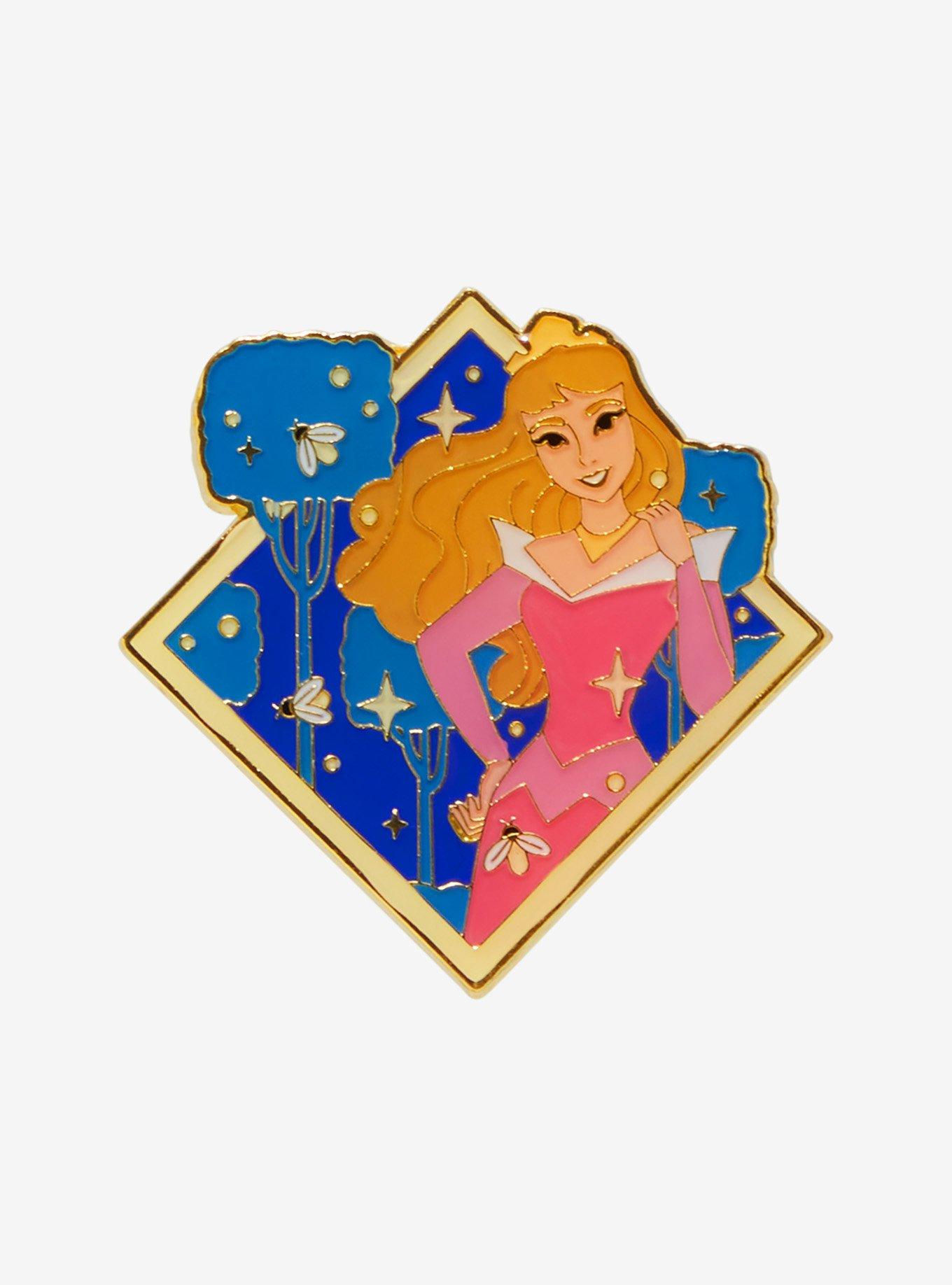 Loungefly Disney Sleeping Beauty Aurora Frame Glow-in-the-Dark Enamel Pin, , hi-res