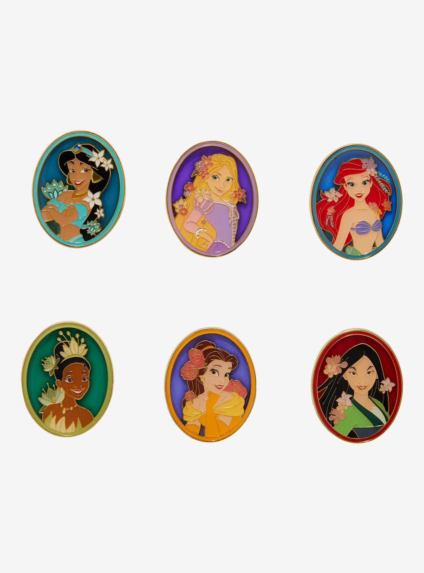 Loungefly Disney Princesses Floral Portraits Blind Box Enamel Pin - BoxLunch Exclusive, , hi-res