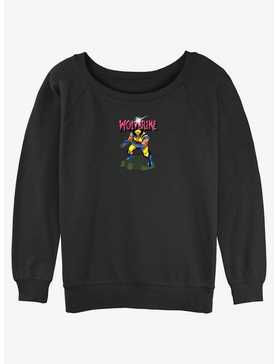 Wolverine Action Pose Womens Slouchy Sweatshirt, , hi-res
