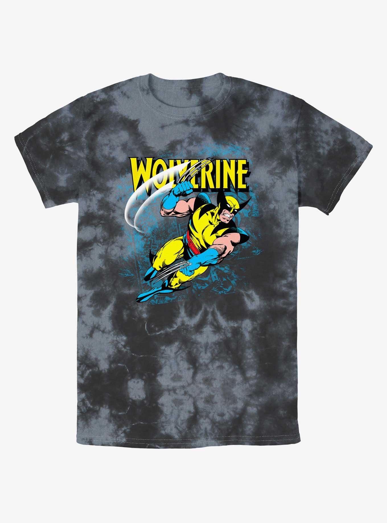 Wolverine Wolf Slash Tie-Dye T-Shirt, BLKCHAR, hi-res
