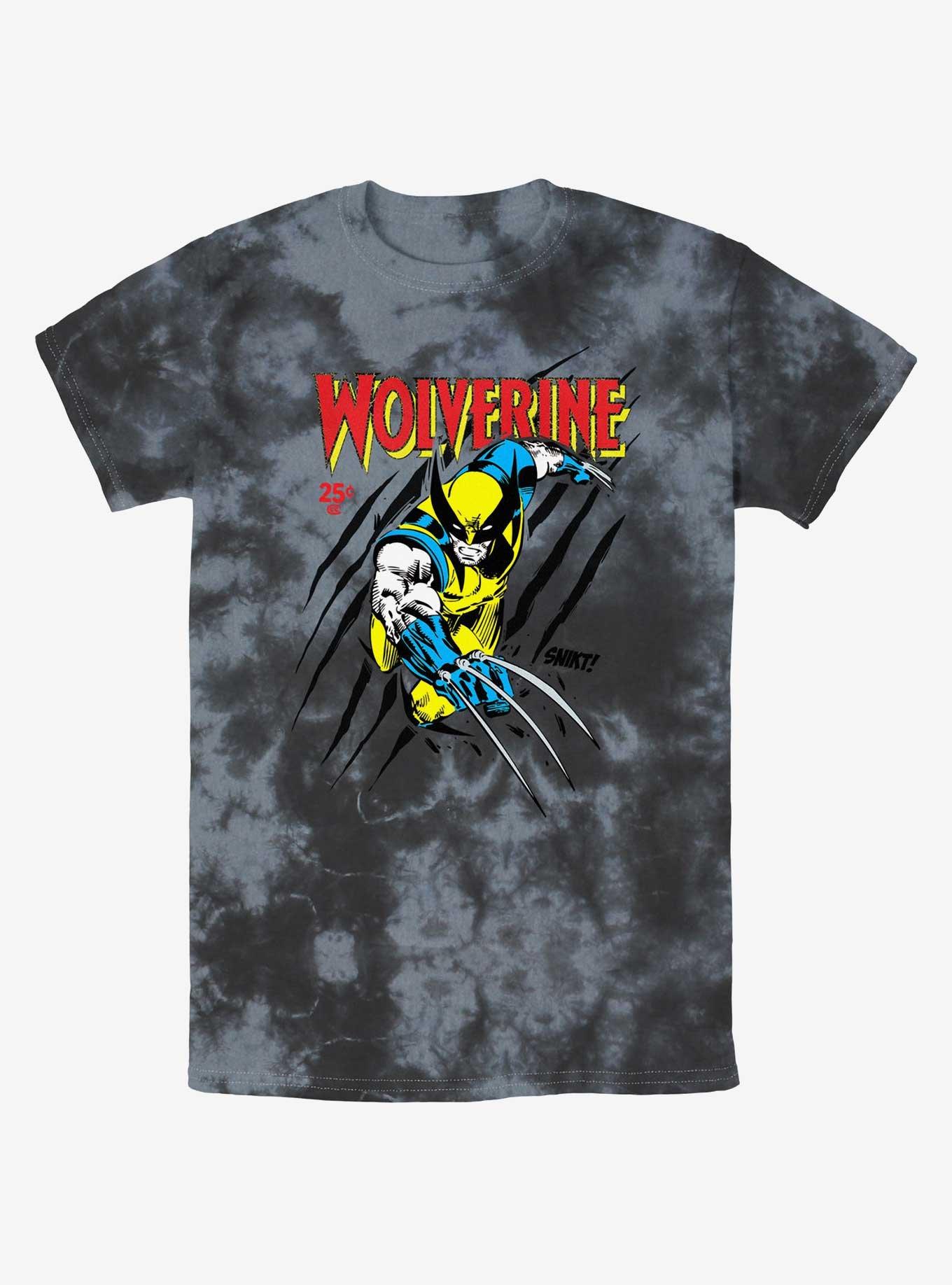 Wolverine Logan Slash Tie-Dye T-Shirt, BLKCHAR, hi-res
