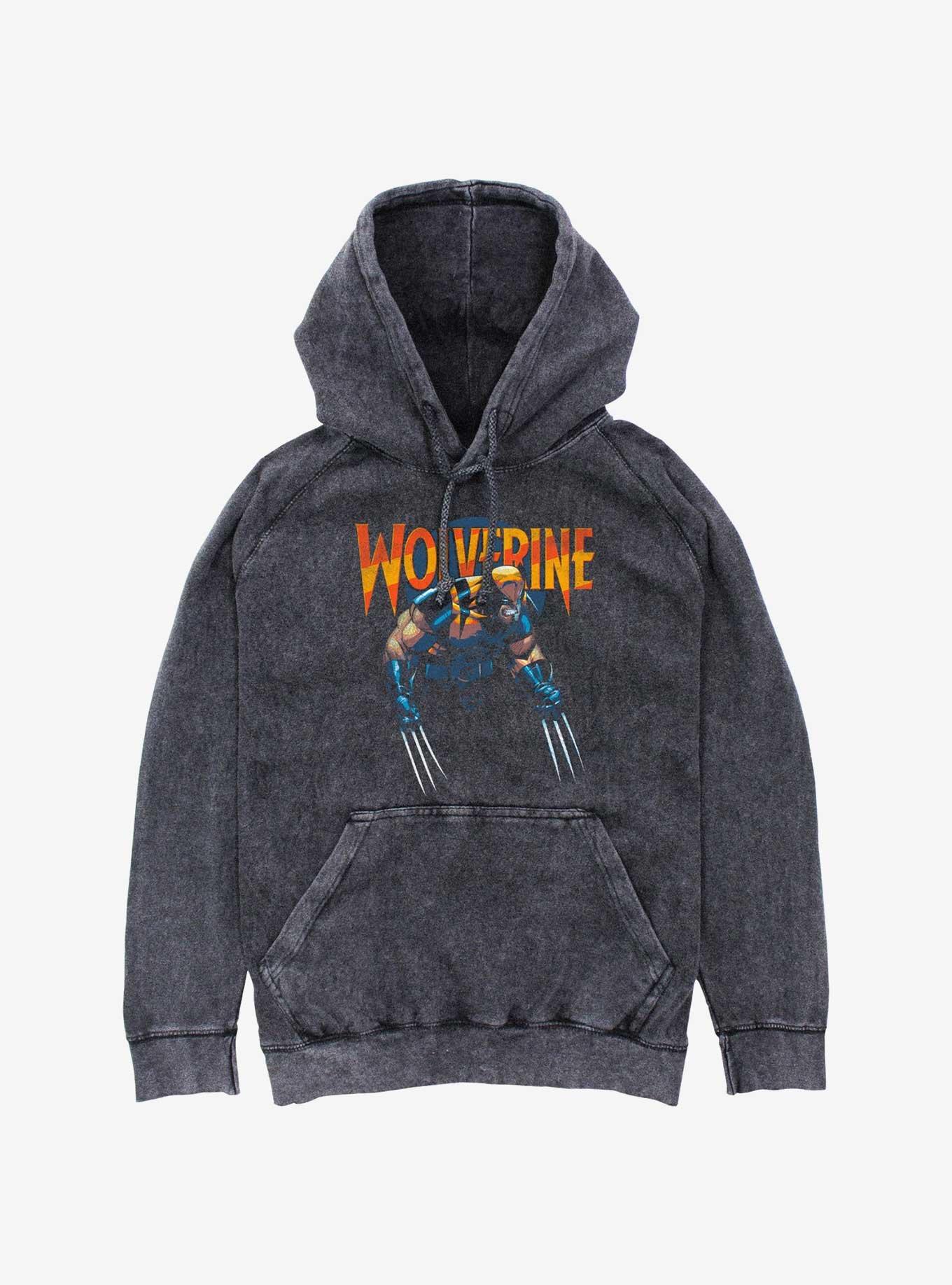 Wolverine Dark Wolverine Mineral Wash Hoodie, BLACK, hi-res