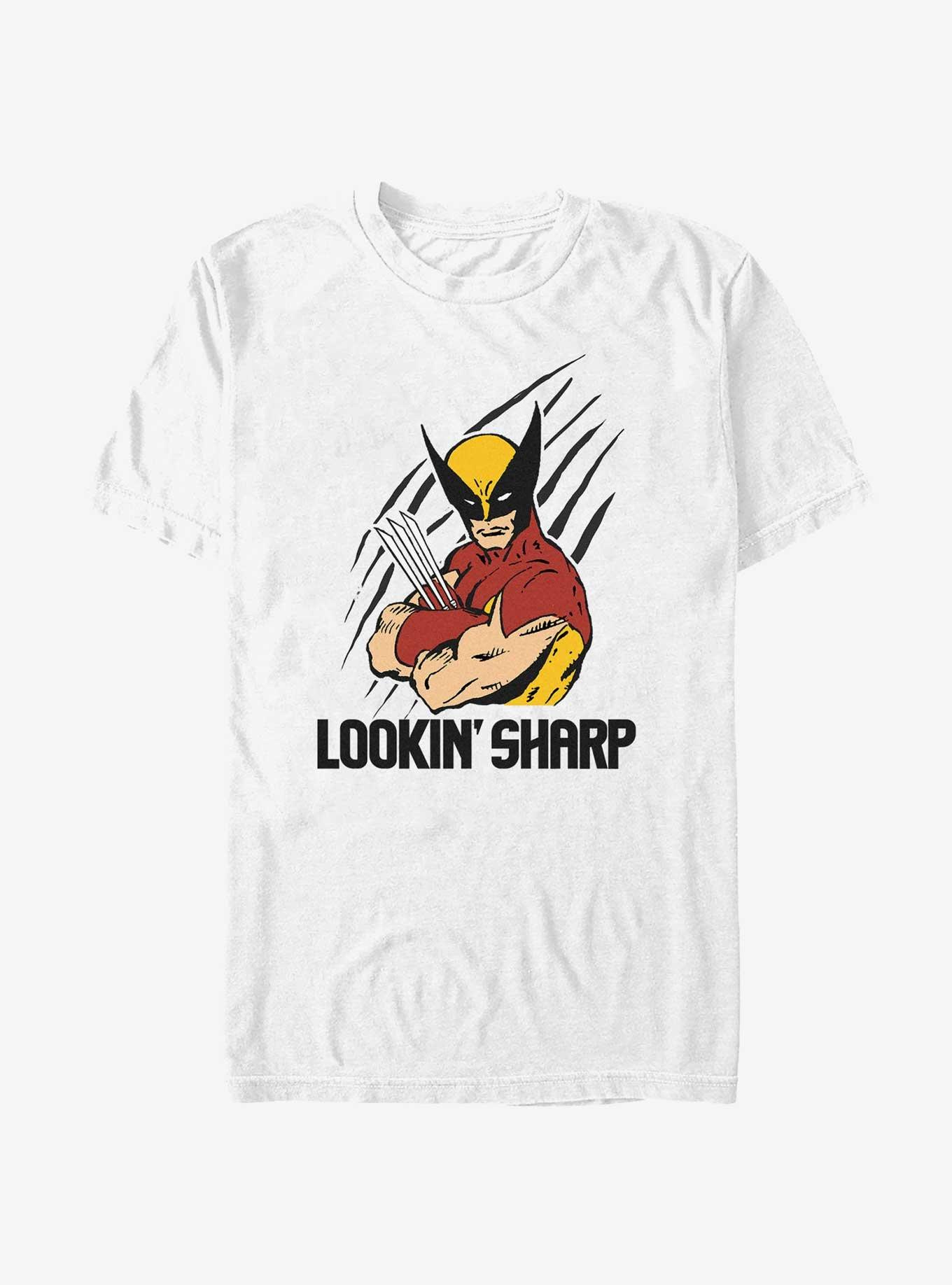 Wolverine Lookin' Sharp T-Shirt, WHITE, hi-res