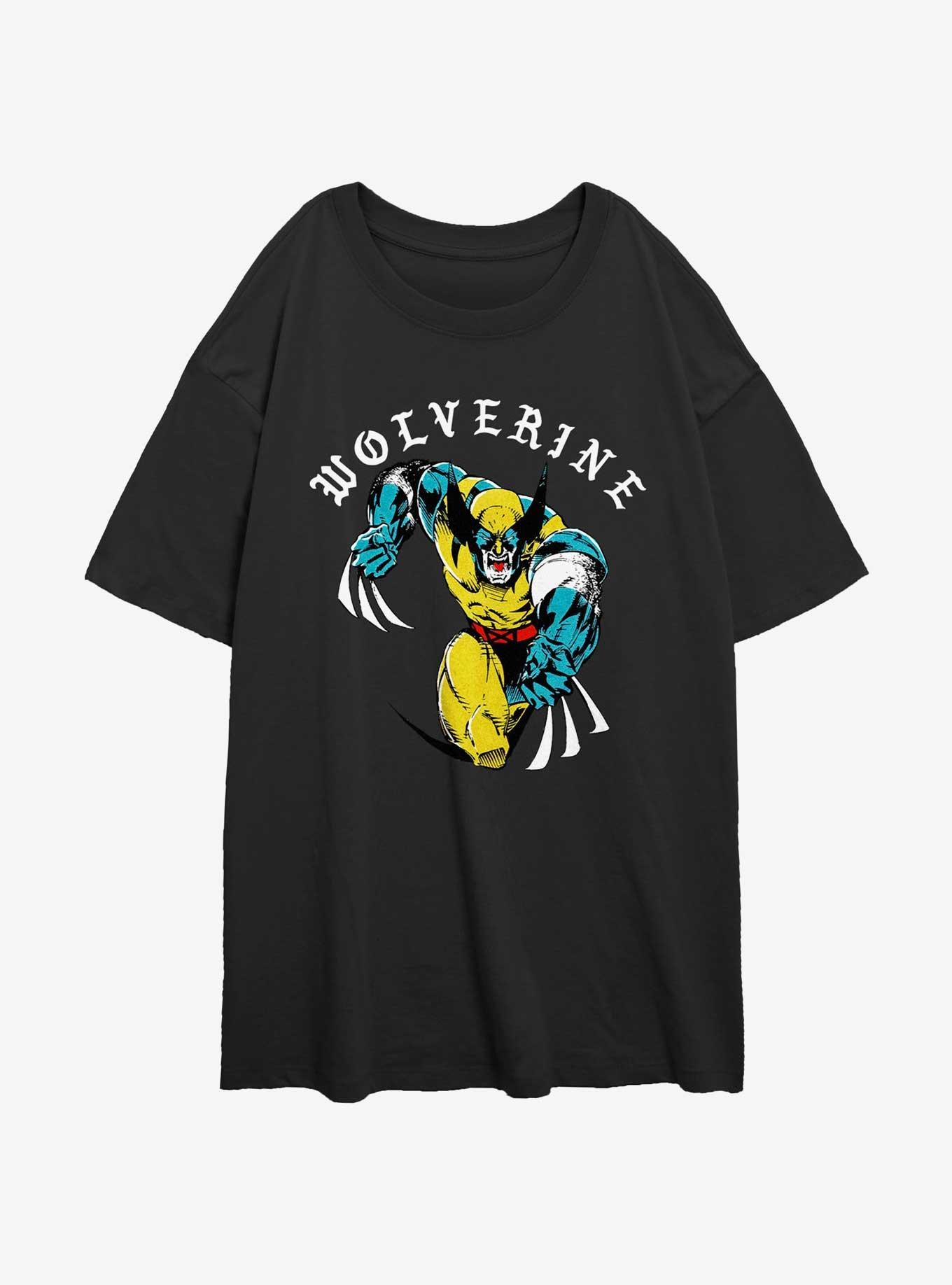 Wolverine Homeslice Womens Oversized T-Shirt, BLACK, hi-res