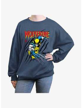 Wolverine Logan Slash Womens Oversized Sweatshirt, , hi-res