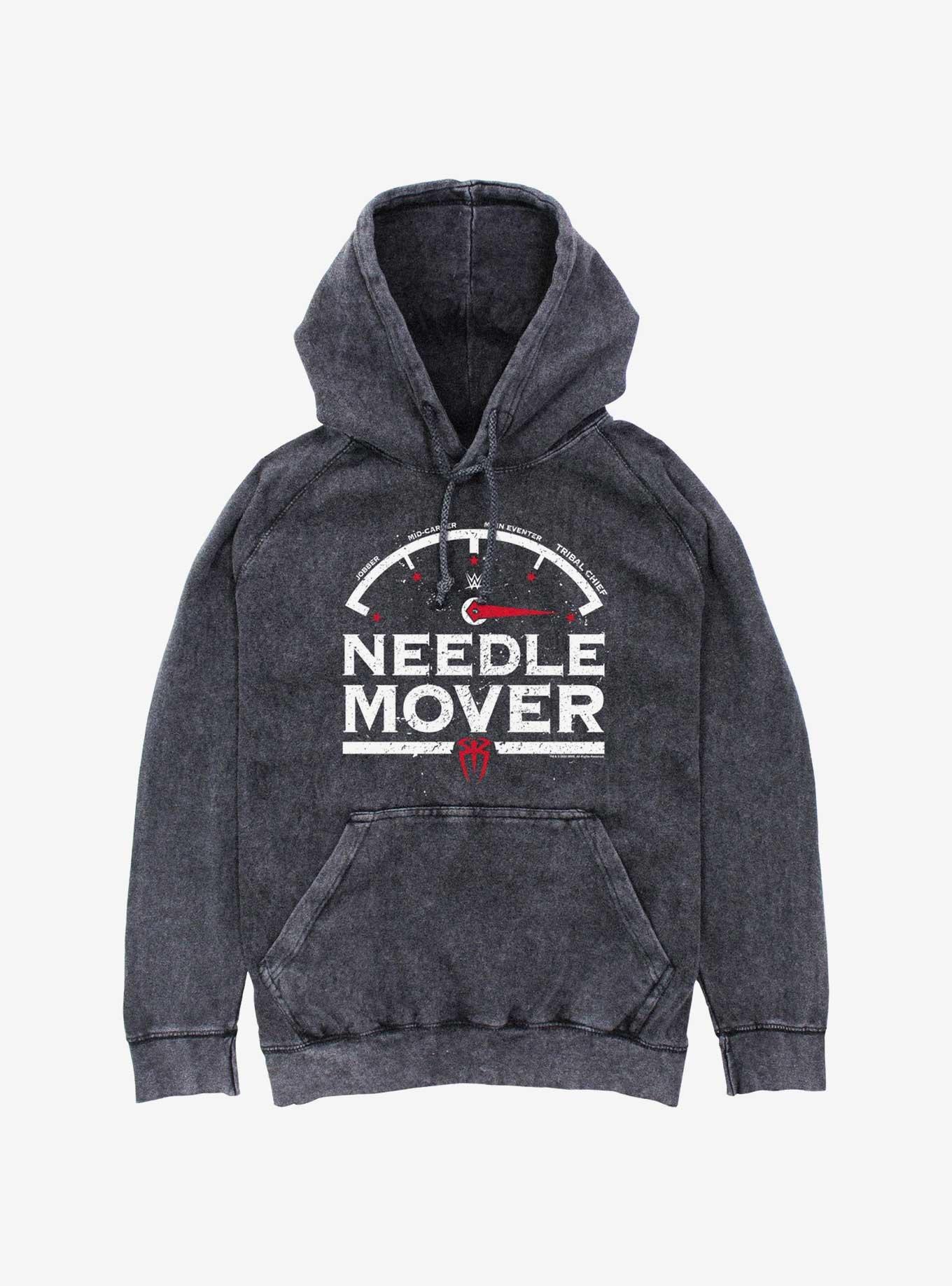 WWE Roman Reigns Needle Mover Mineral Wash Hoodie, BLACK, hi-res