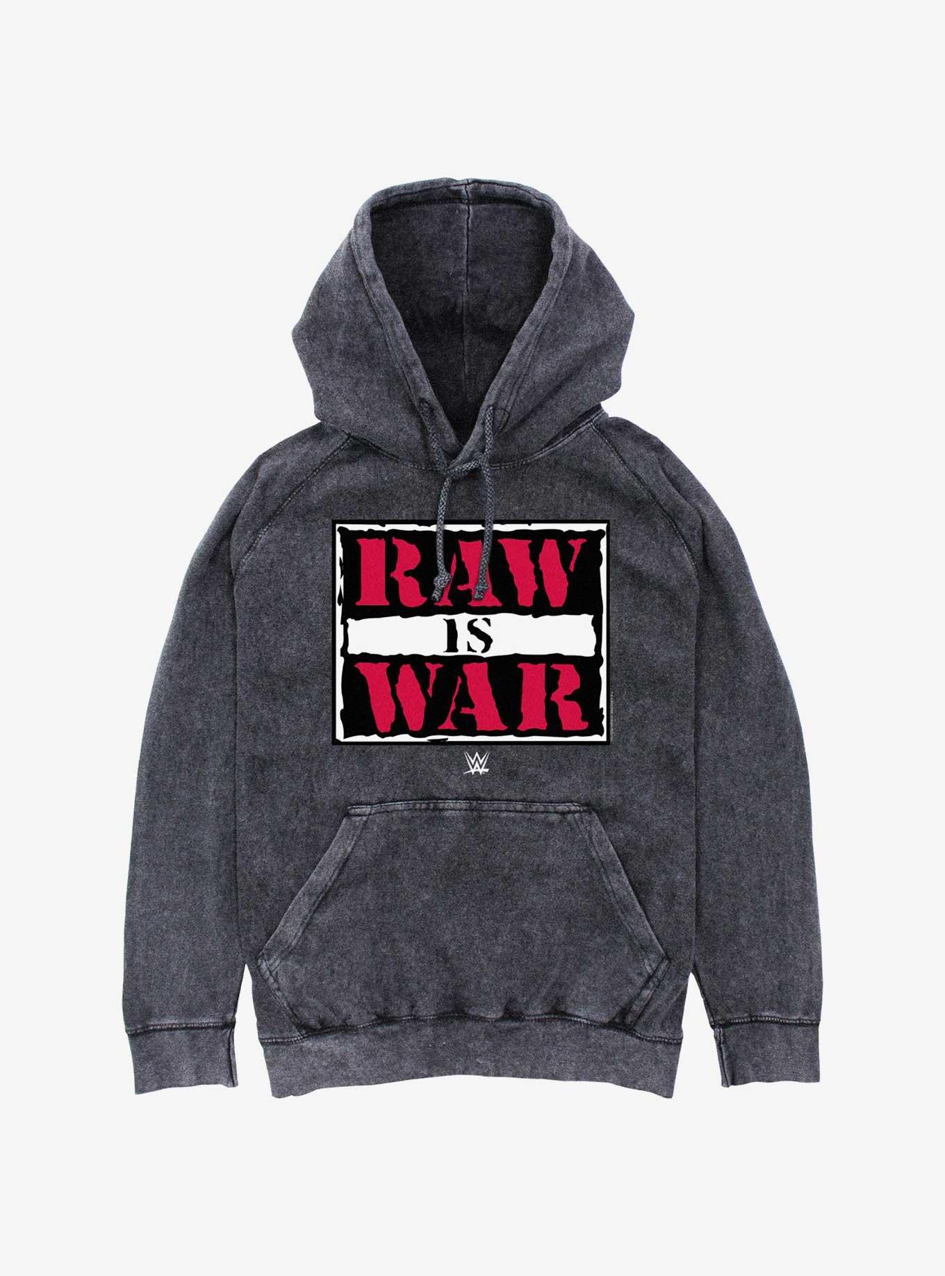 WWE Raw Is War Mineral Wash Hoodie, BLACK, hi-res