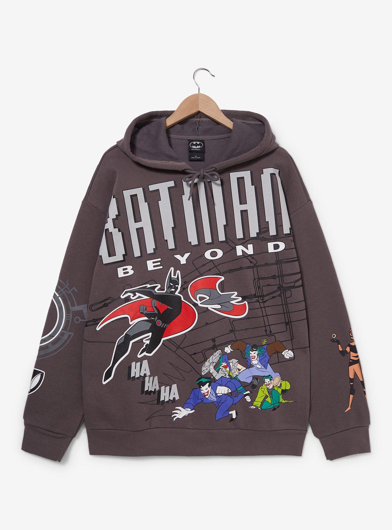 DC Comics Batman Beyond Allover Print Hoodie - BoxLunch Exclusive, RED  RED BLACK, hi-res